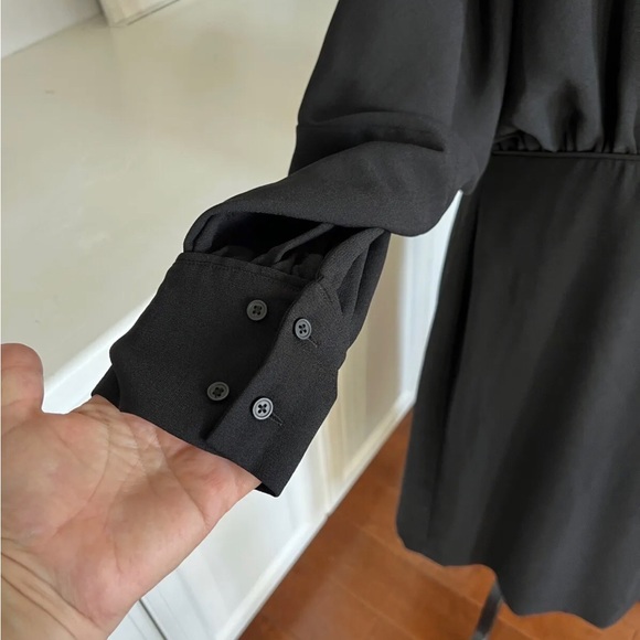 NWT COS WOMEN'S LONG SLEEVE BLACK MIDI DRESS SIZE 14 - Picture 5 of 11